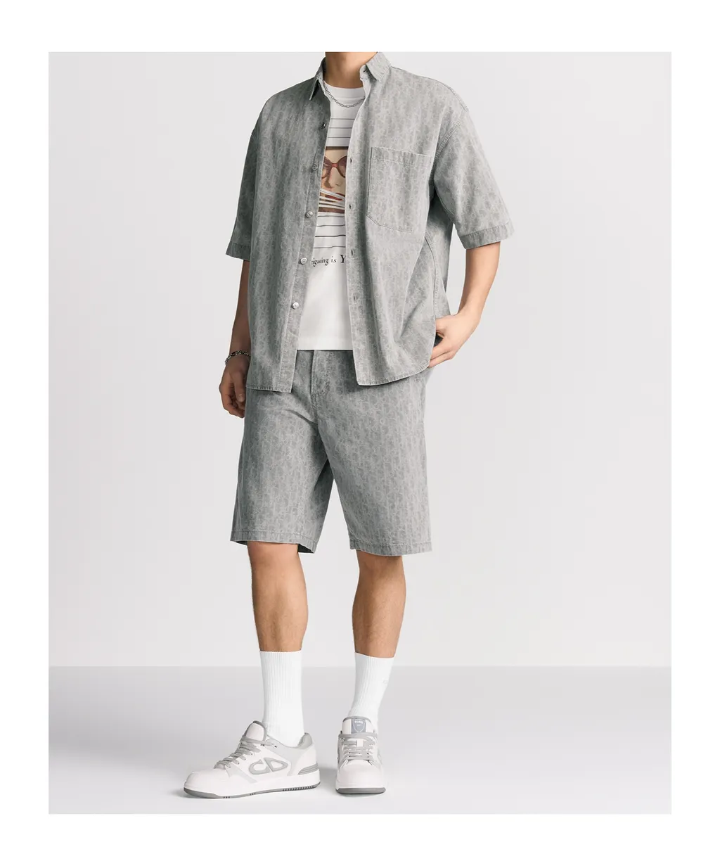 Oblique Short-Sleeved Overshirt