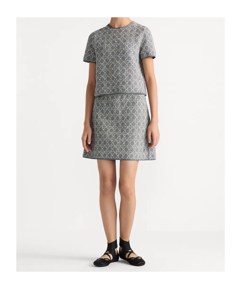 Macrocannage Short-Sleeved Top