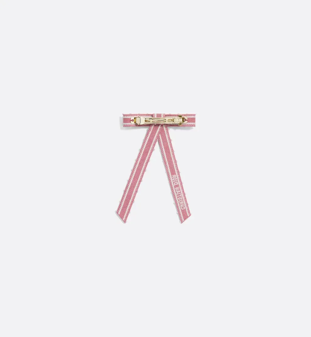 Christian Dior Embroidered Dior Twist Bow