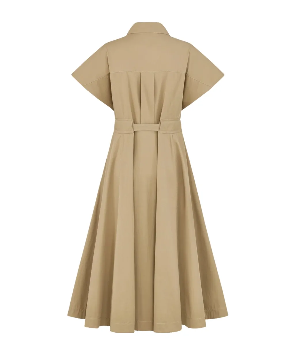 Mid-Length Belted Shirtdress