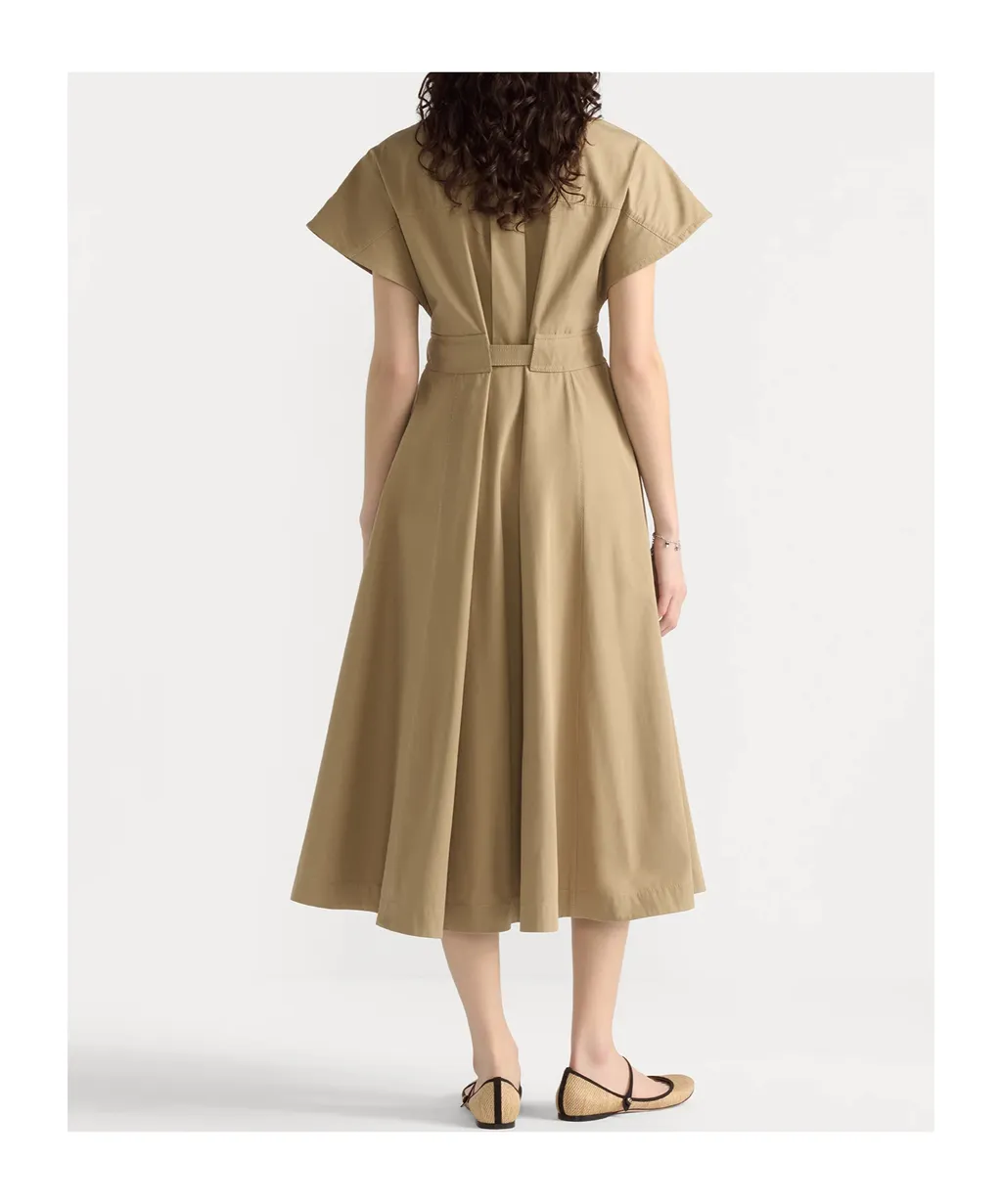 Mid-Length Belted Shirtdress