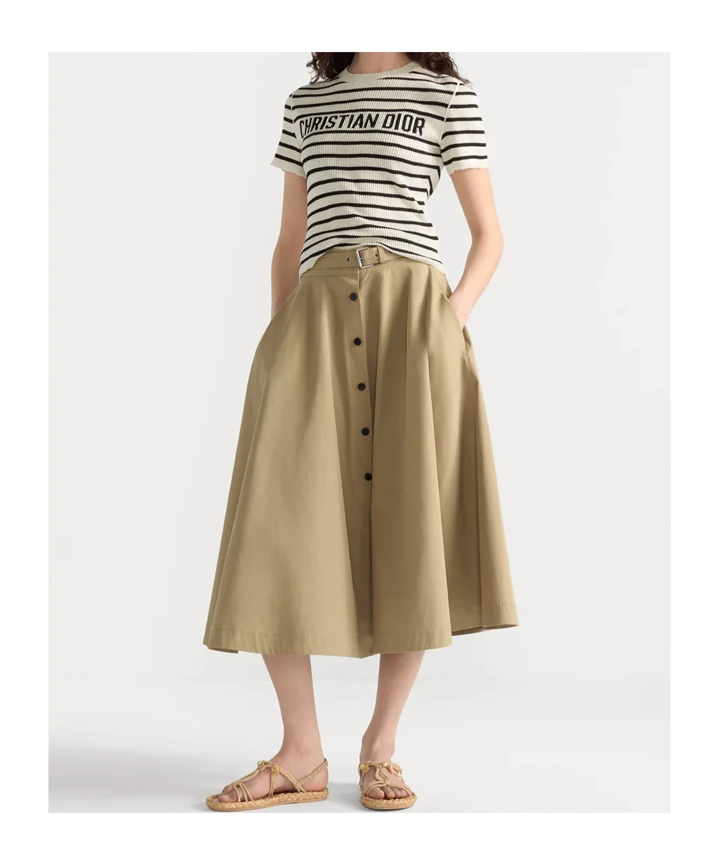 Dioriviera Mid-Length Belted Skirt