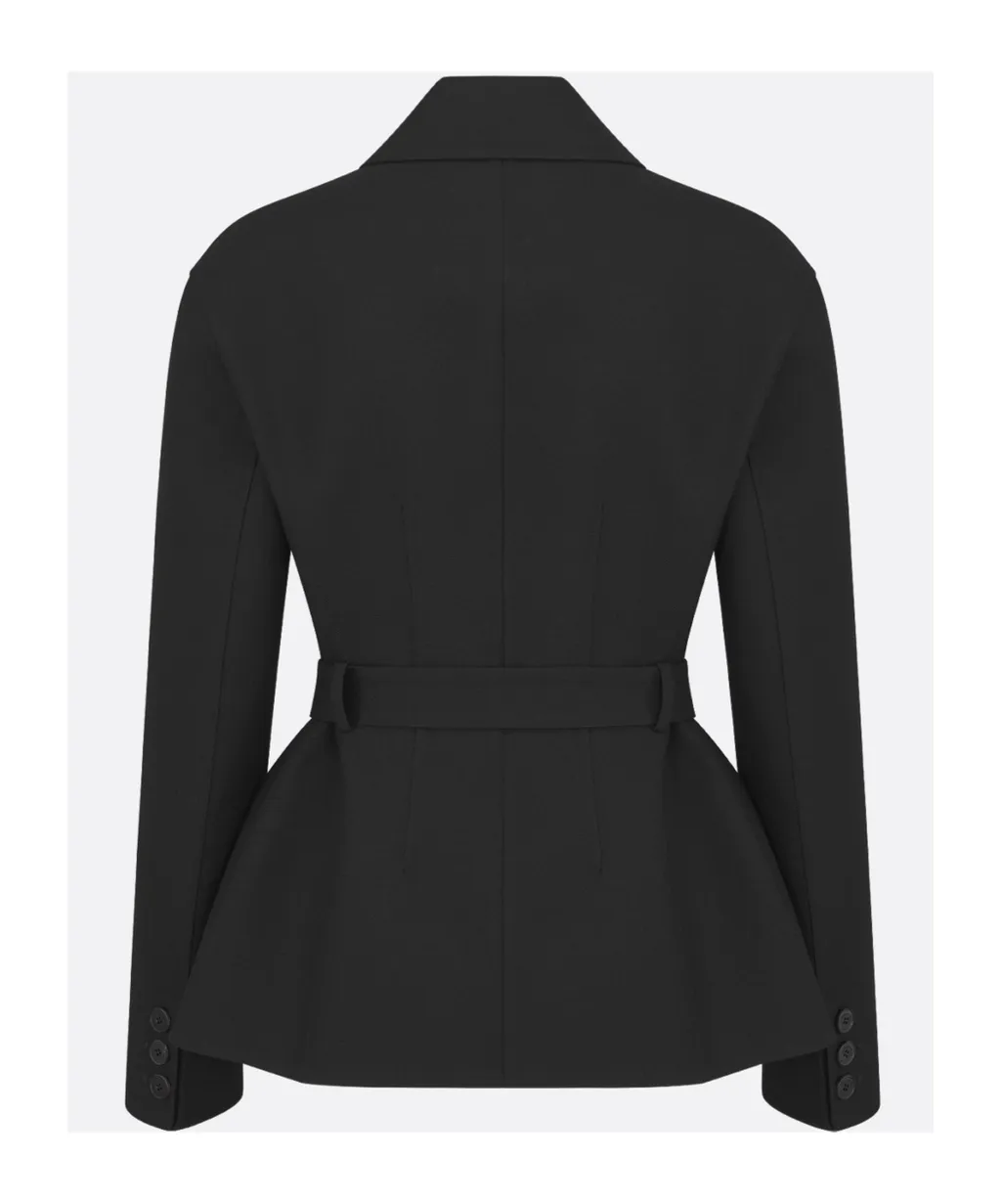 Button-Up Belted Jacket