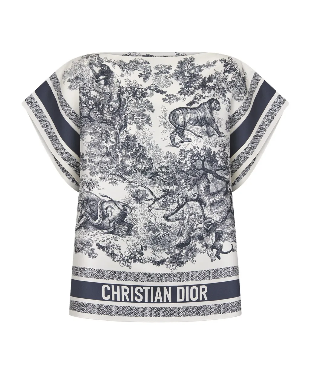 Dioriviera Toile De Jouy Sauvage Silk Top