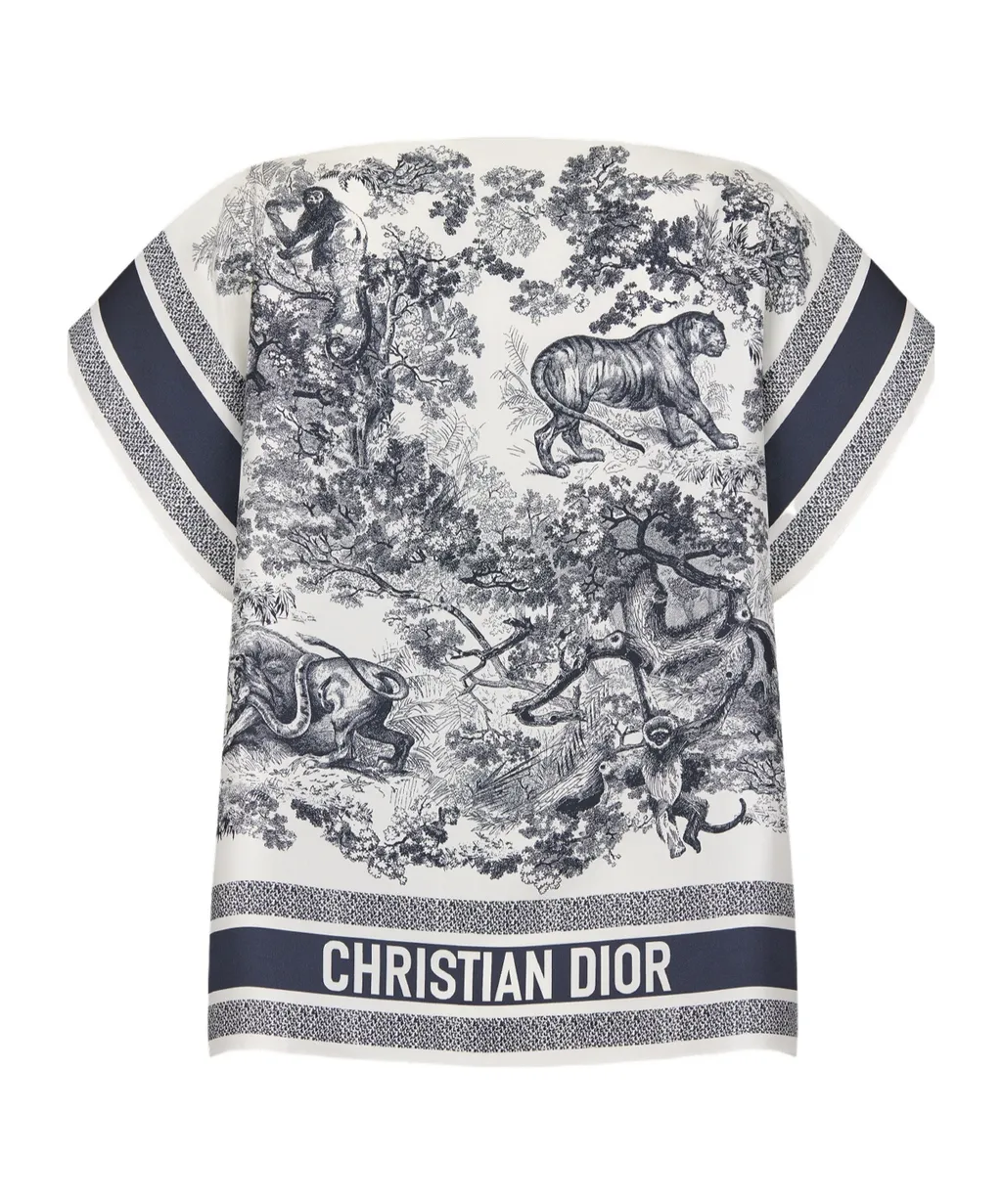 Dioriviera Toile De Jouy Sauvage Silk Top