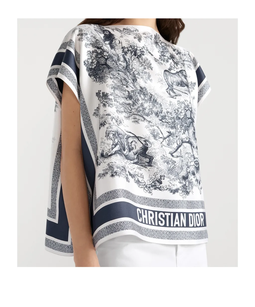 Dioriviera Toile De Jouy Sauvage Silk Top