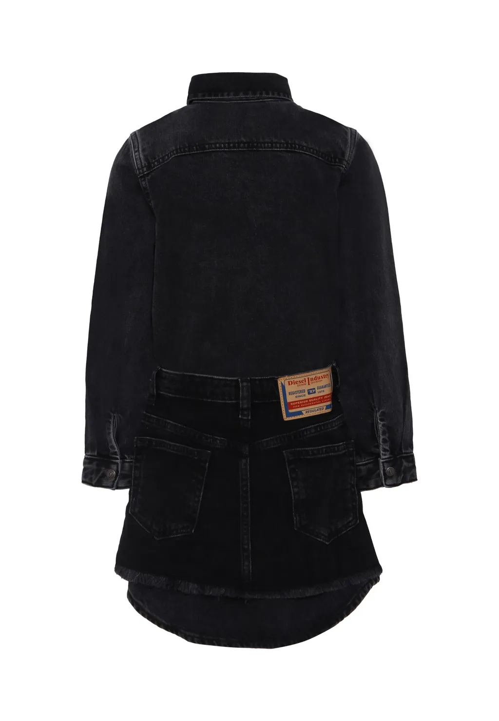 D-Logo Embroidered Denim Shirt Dress