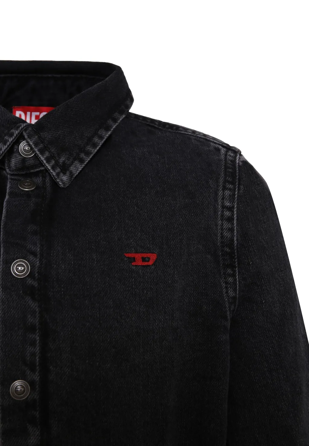 D-Logo Embroidered Denim Shirt Dress