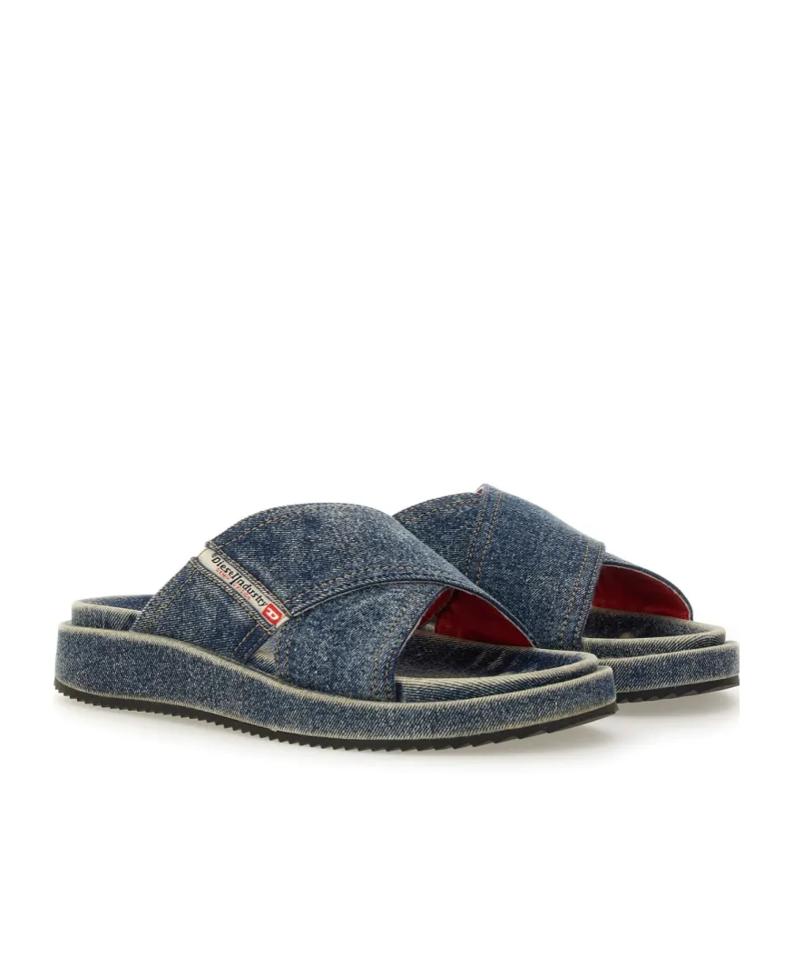 Sa-Slide Cris Cros Denim Slides