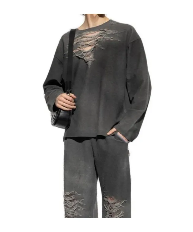 S-Ruben Distressed Sweatshirt