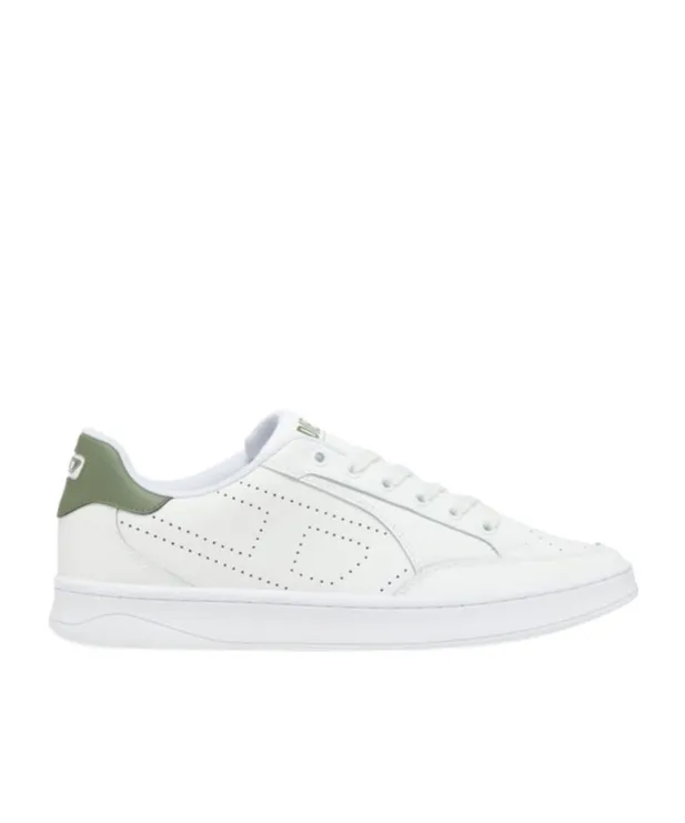 S-Dakota-Leather Sneakers With Perforated Logo