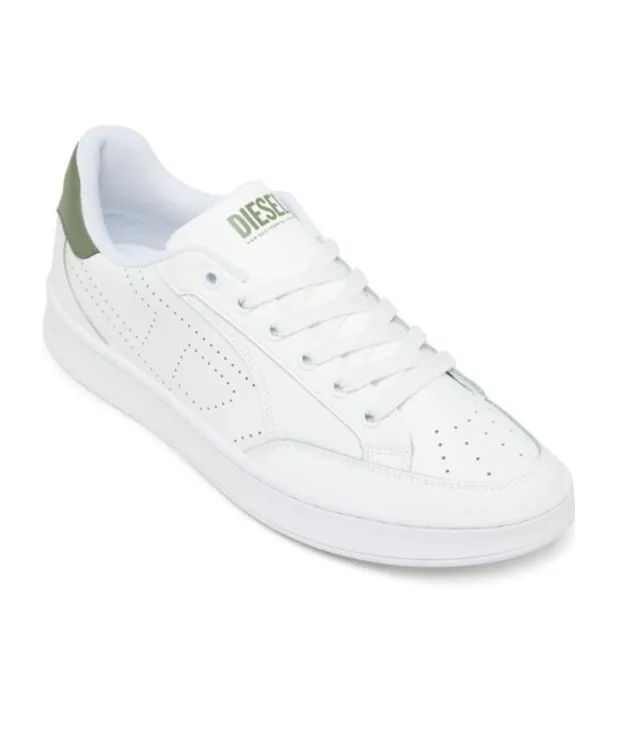 S-Dakota-Leather Sneakers With Perforated Logo