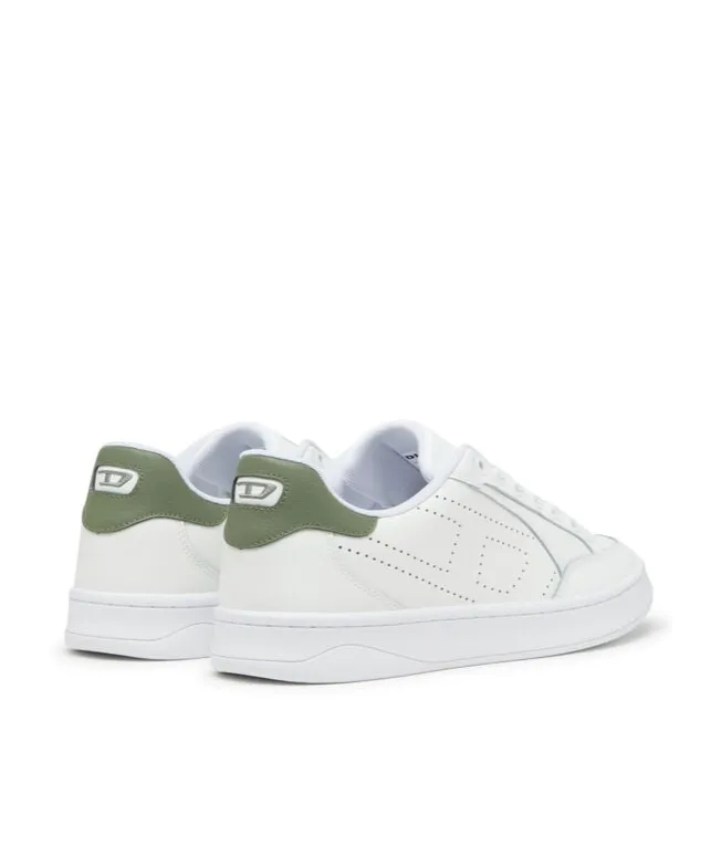 S-Dakota-Leather Sneakers With Perforated Logo