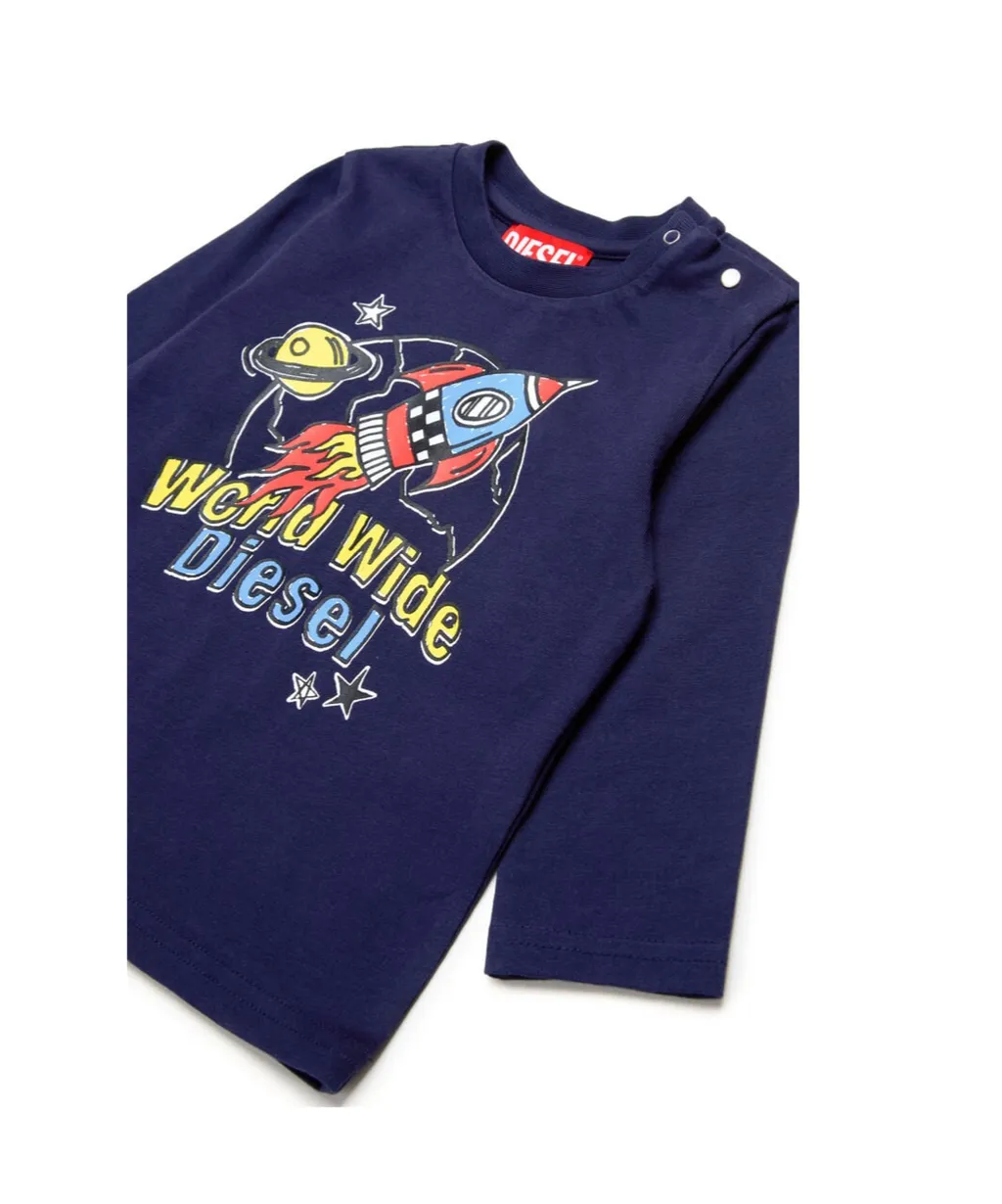 Graphic Printed Long-Sleeved T-Shirt