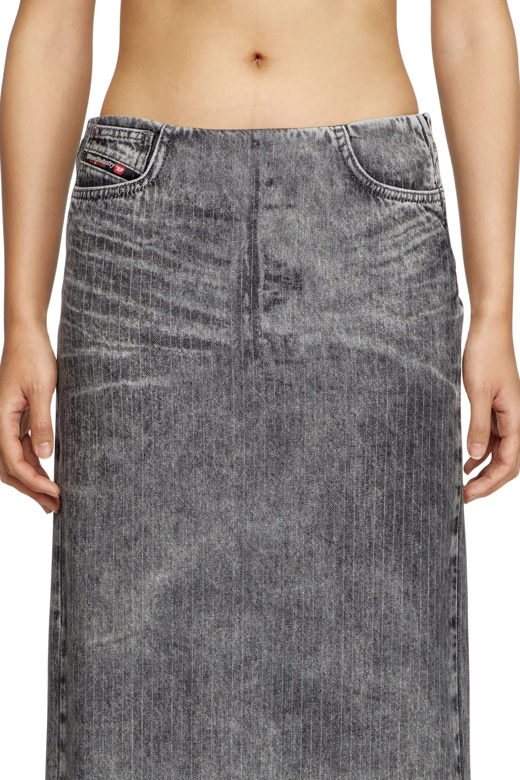 Midi Skirt In Tailoring Pinstripe Denim