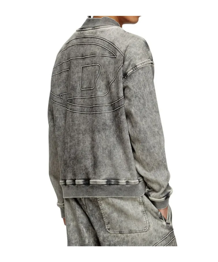D-Carly-S Track Denim Zip-Up Jacket