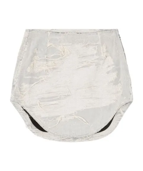 Distressed De-Ada-Fsg1 Denim Mini Skirt