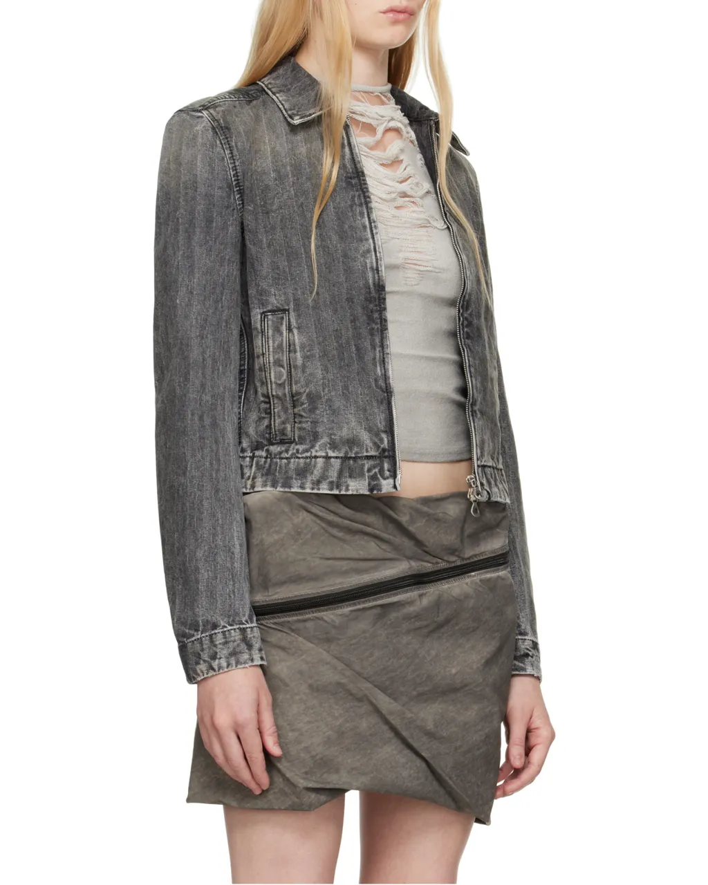 De-Corb Herringbone Denim Jacket