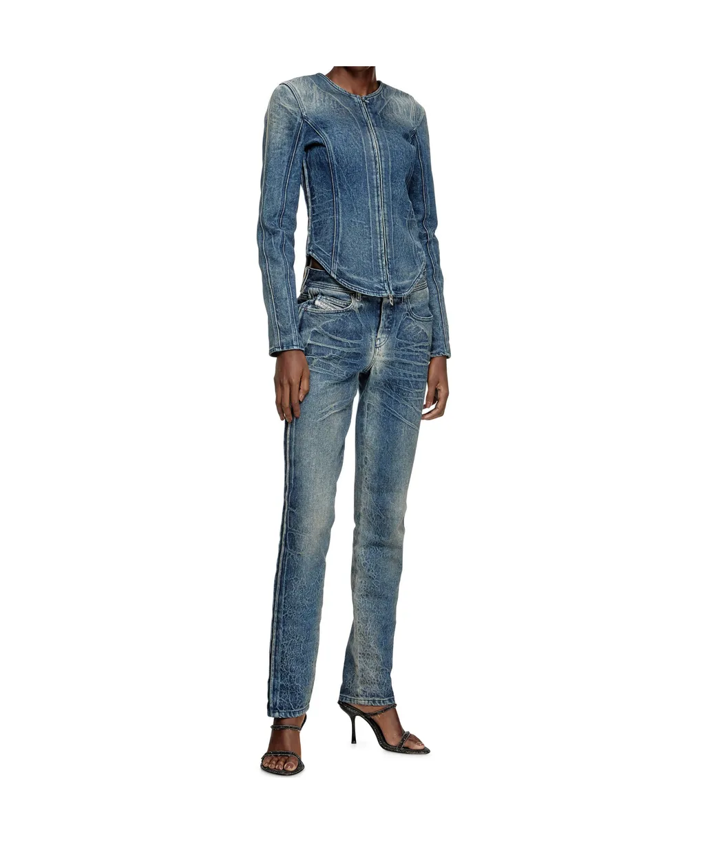 Zip-Up Denim Jacket