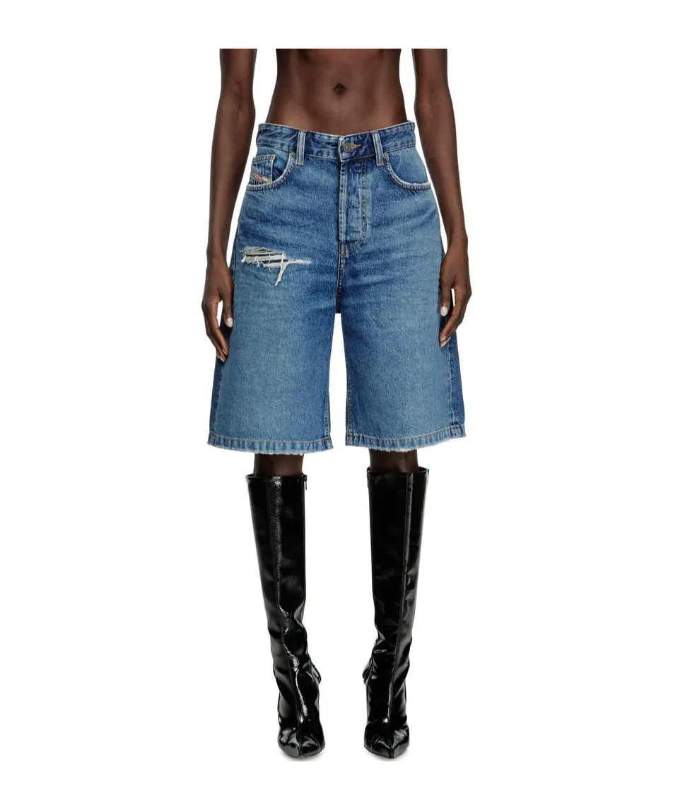 De-Sire-Short Ripped Denim Shorts