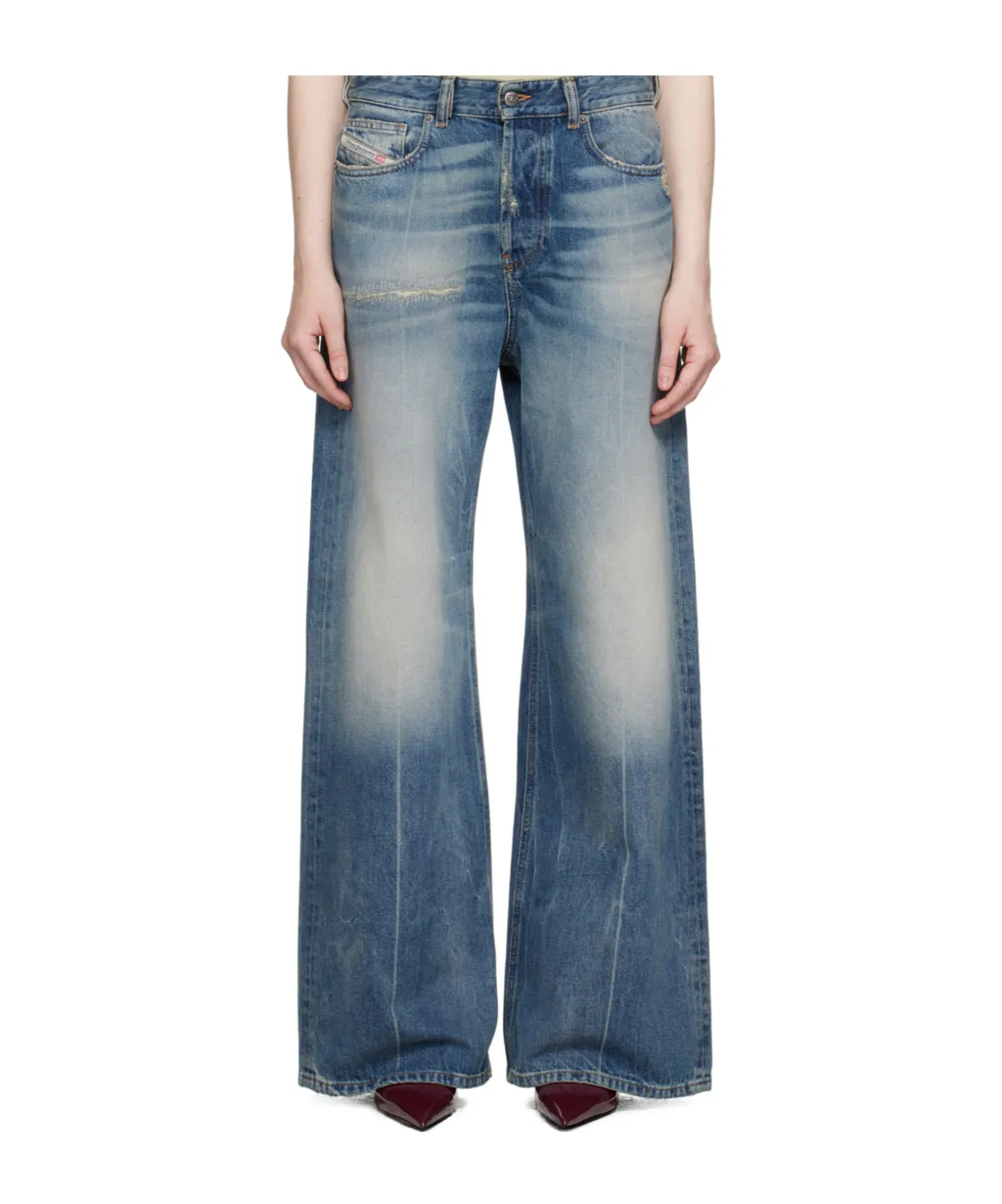 1996 D-Sire Wide-Leg Distressed Jeans