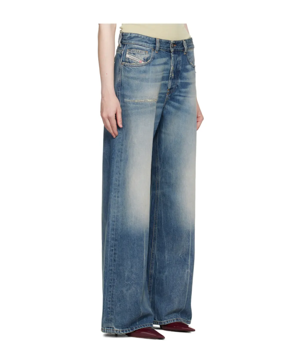 1996 D-Sire Wide-Leg Distressed Jeans