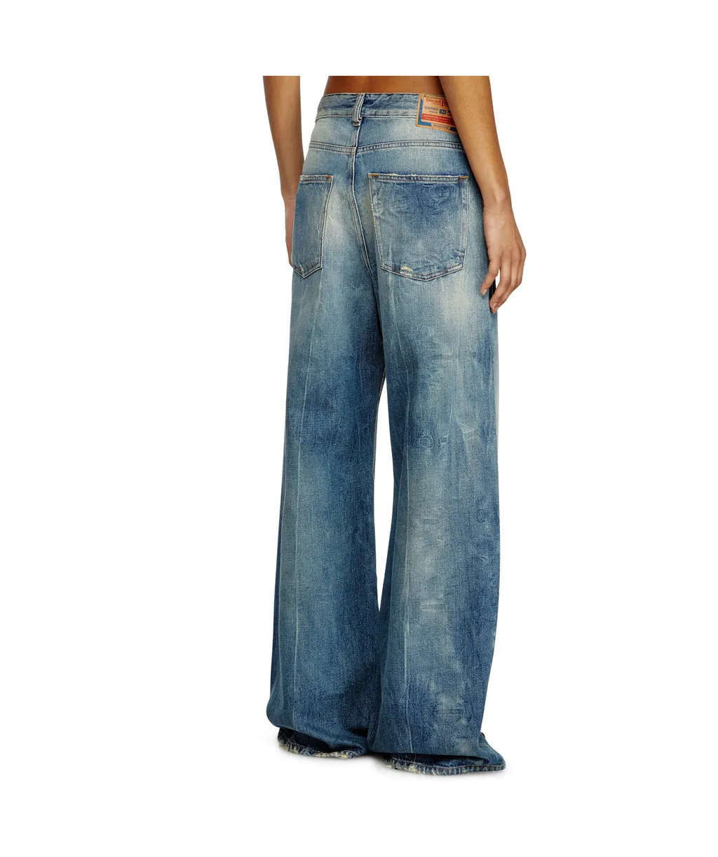 1996 D-Sire Wide-Leg Distressed Jeans