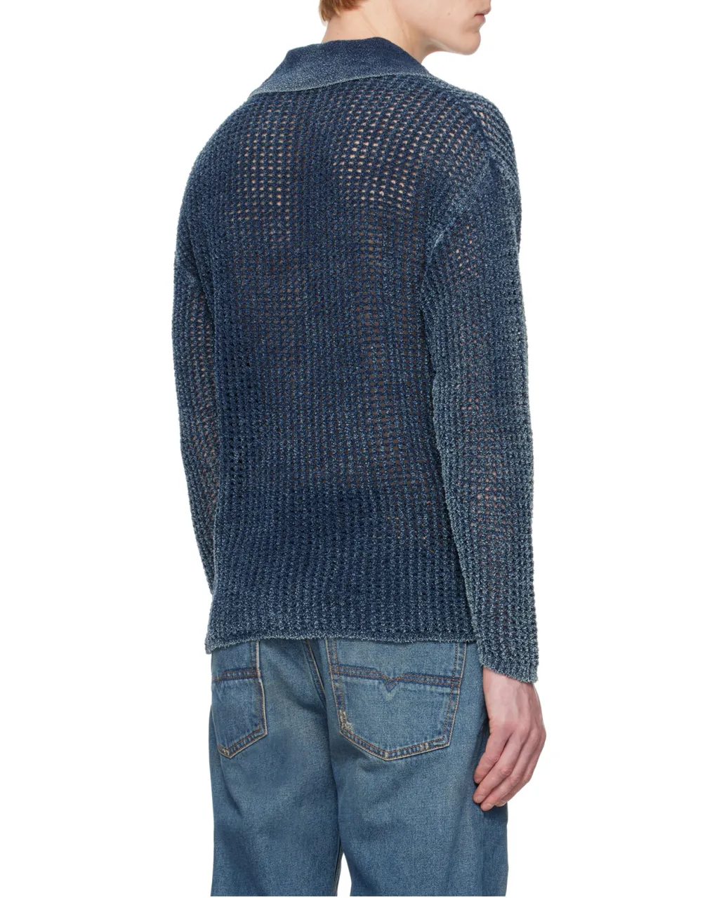 K-Squared Open-Knit Polo Jumper