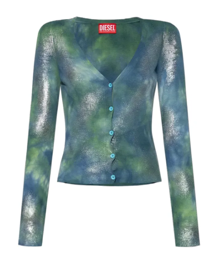 Tie-Dye V-Neck Cardigan