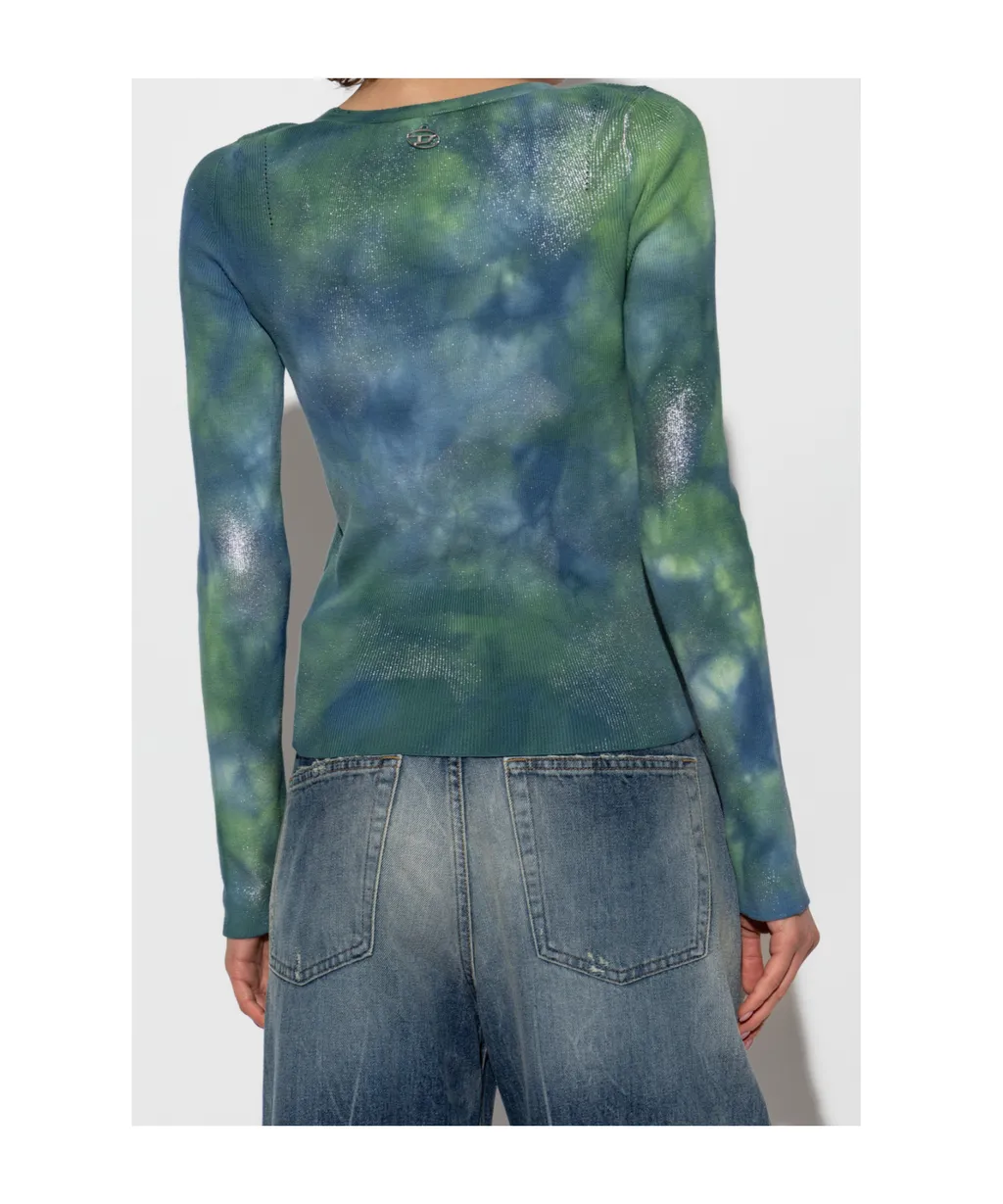 Tie-Dye V-Neck Cardigan