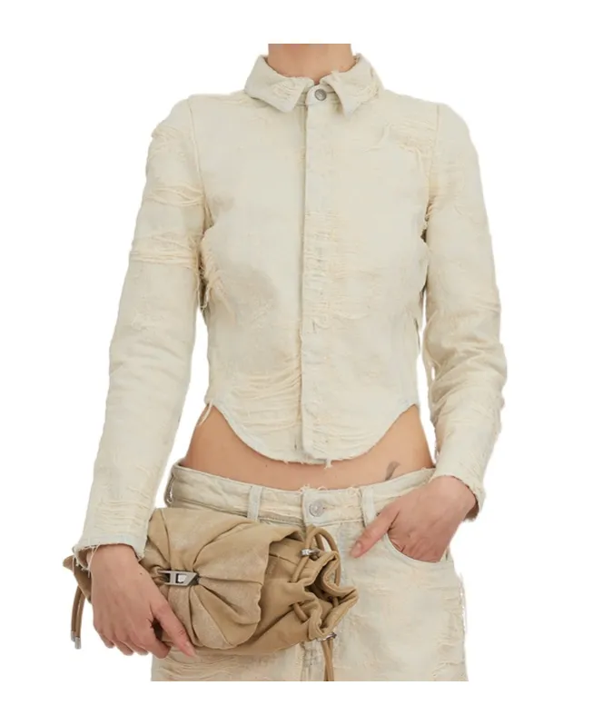 De-Madeline-Fsg Jacquard Denim Shirt