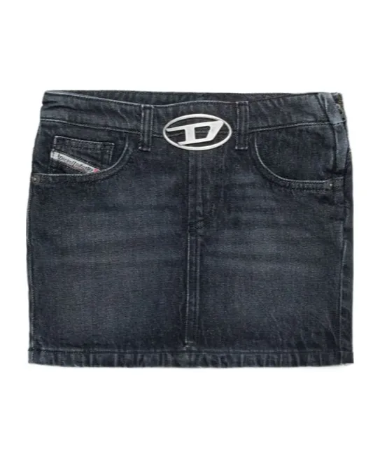 Oval-D Logo Denim Mini Skirt