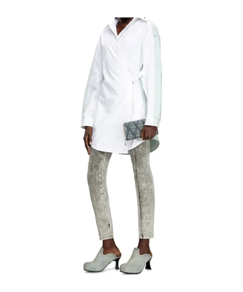 D-Elphi-Den Wrap Shirt Dress