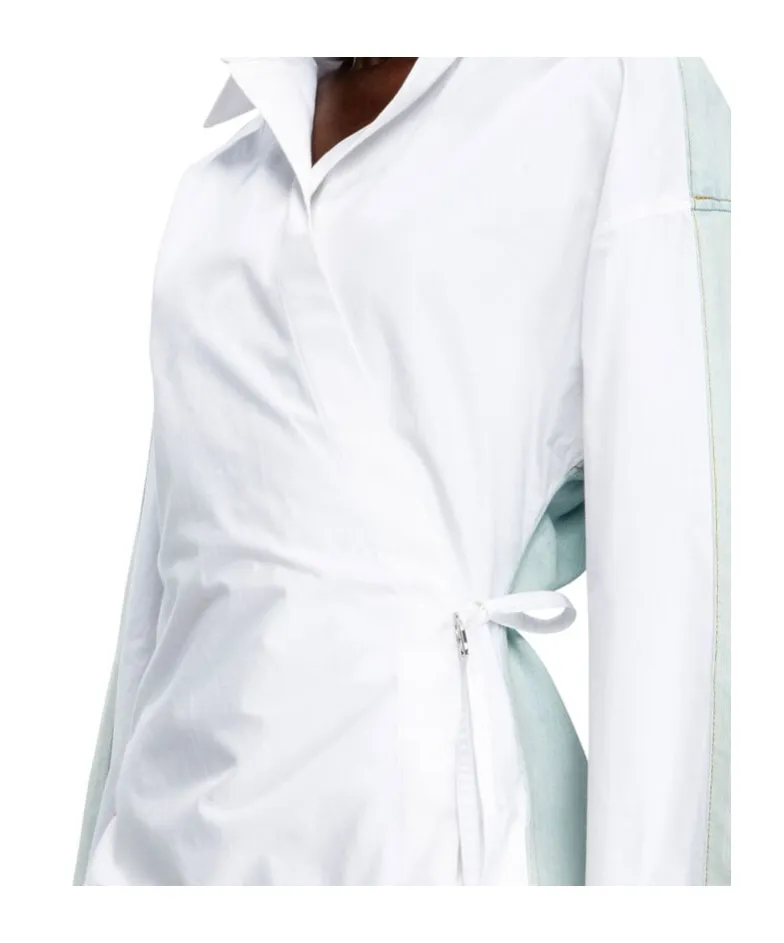 D-Elphi-Den Wrap Shirt Dress