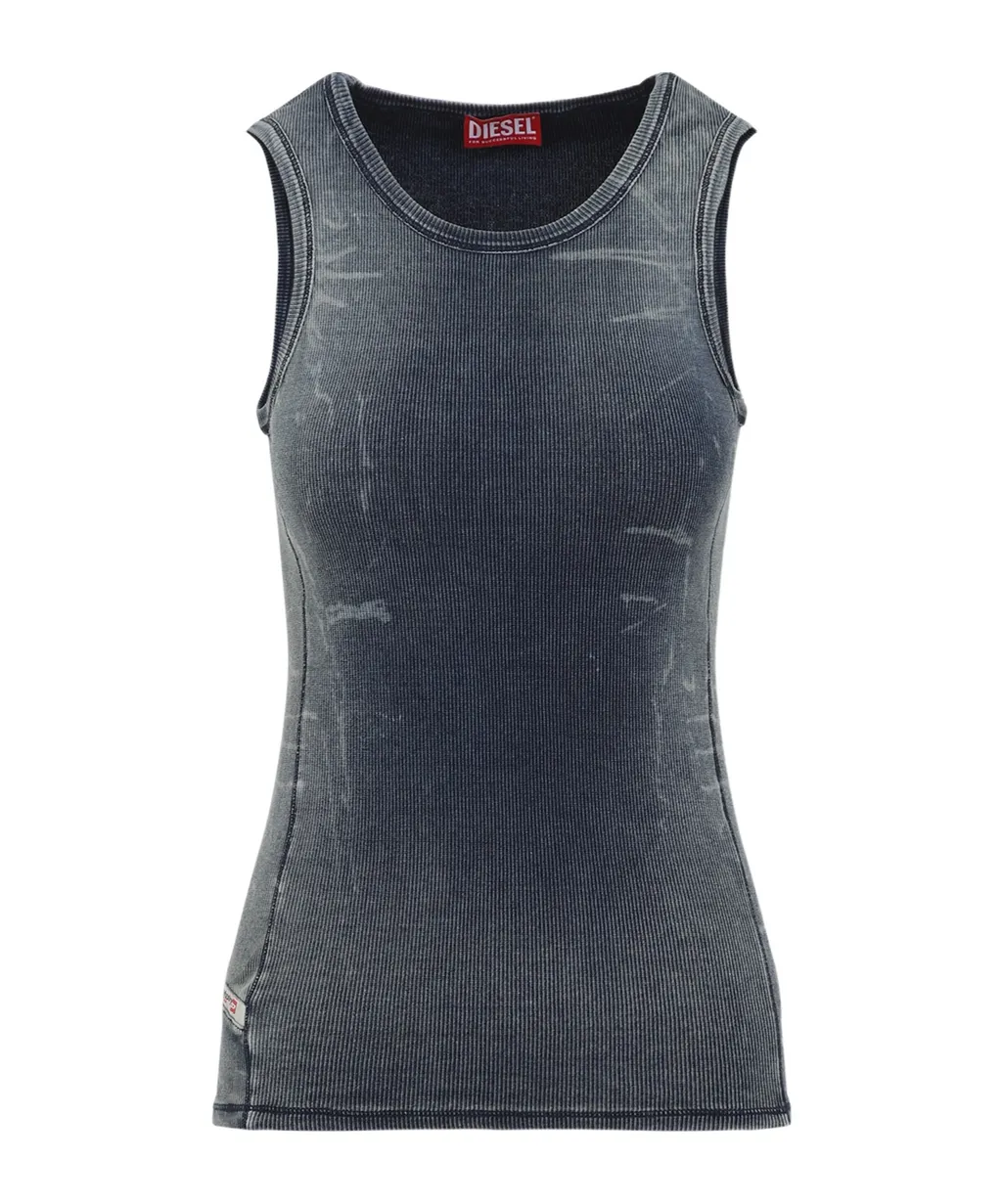Sleeveless Ribbed-Knit Top