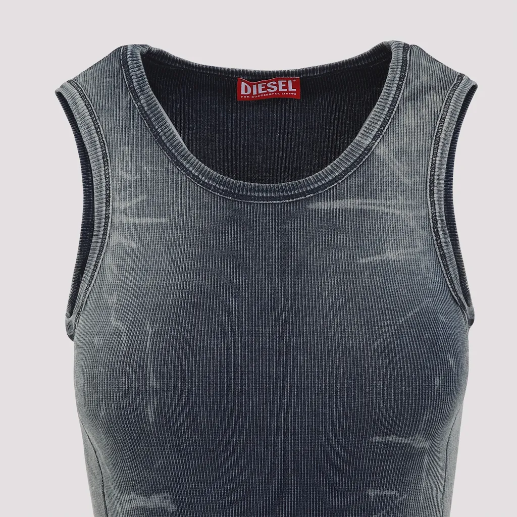Sleeveless Ribbed-Knit Top