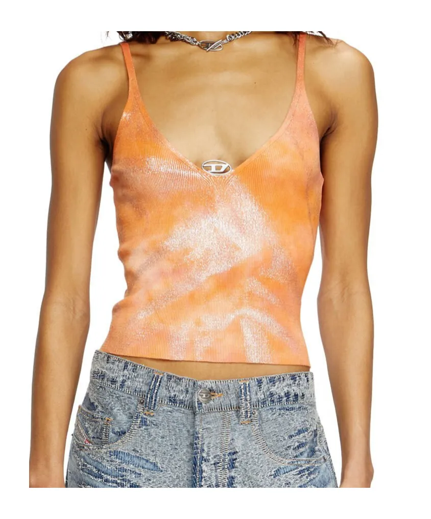 M-Ismina Metallic Knitted Cami Top