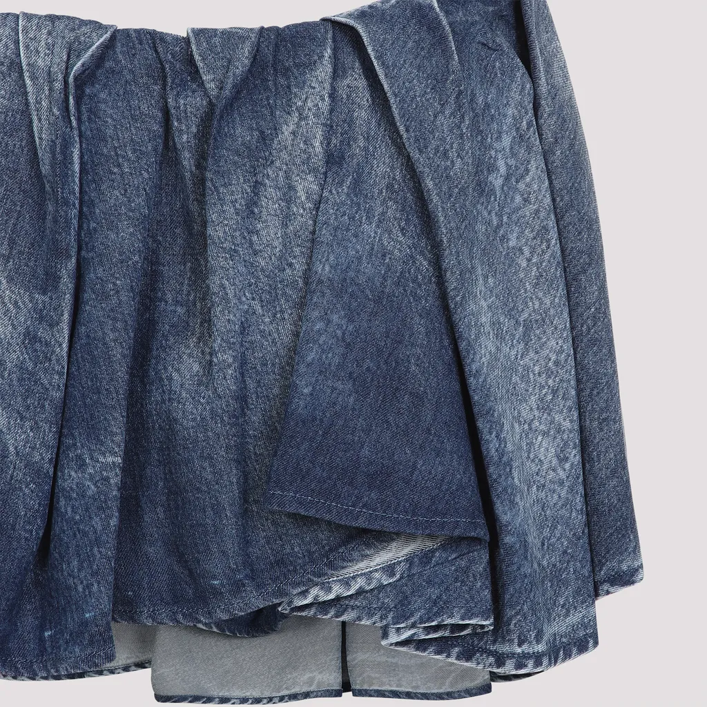 Asymmetric Denim Skirt