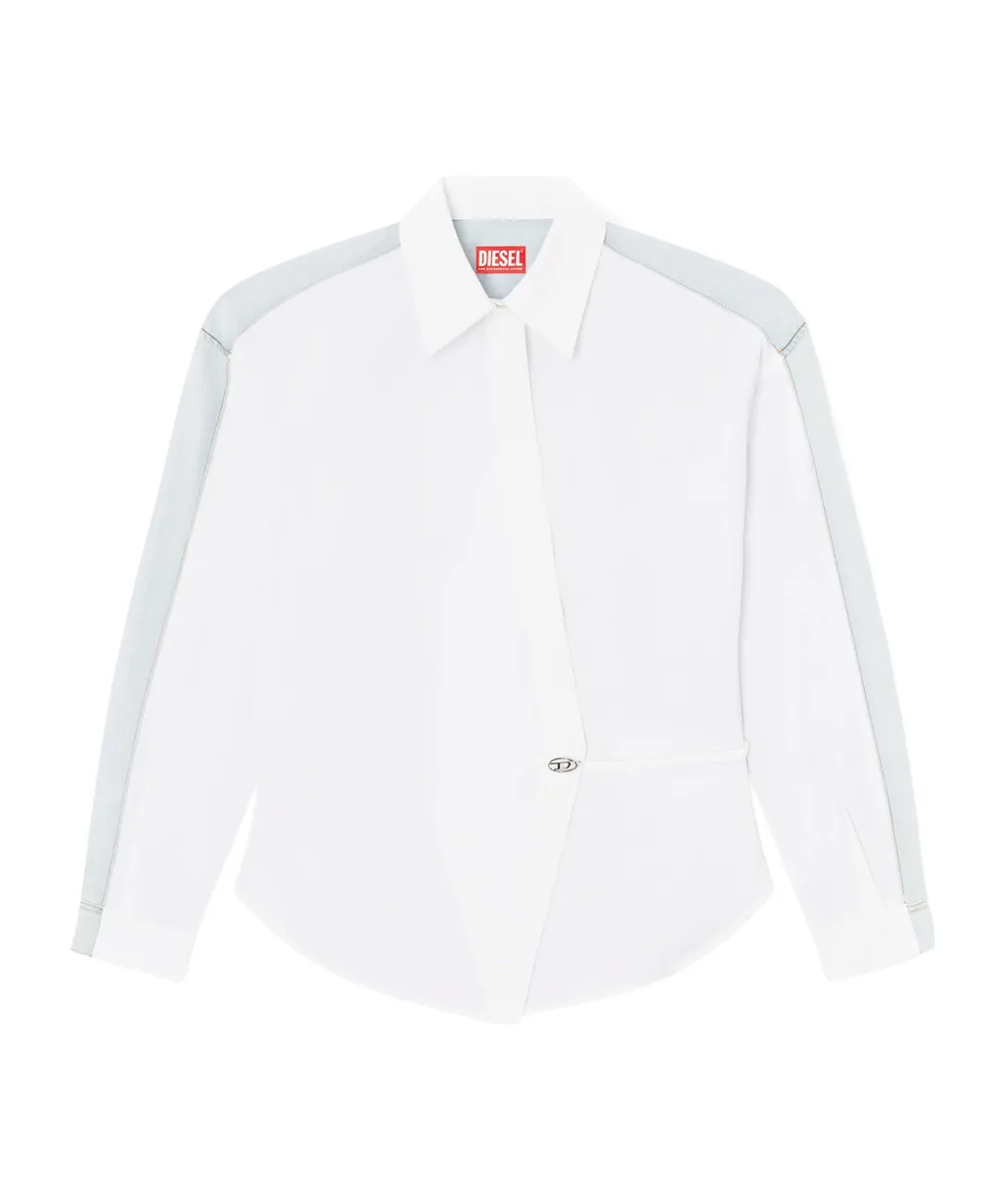 C-Delphi-Den Panelled Wrap Shirt