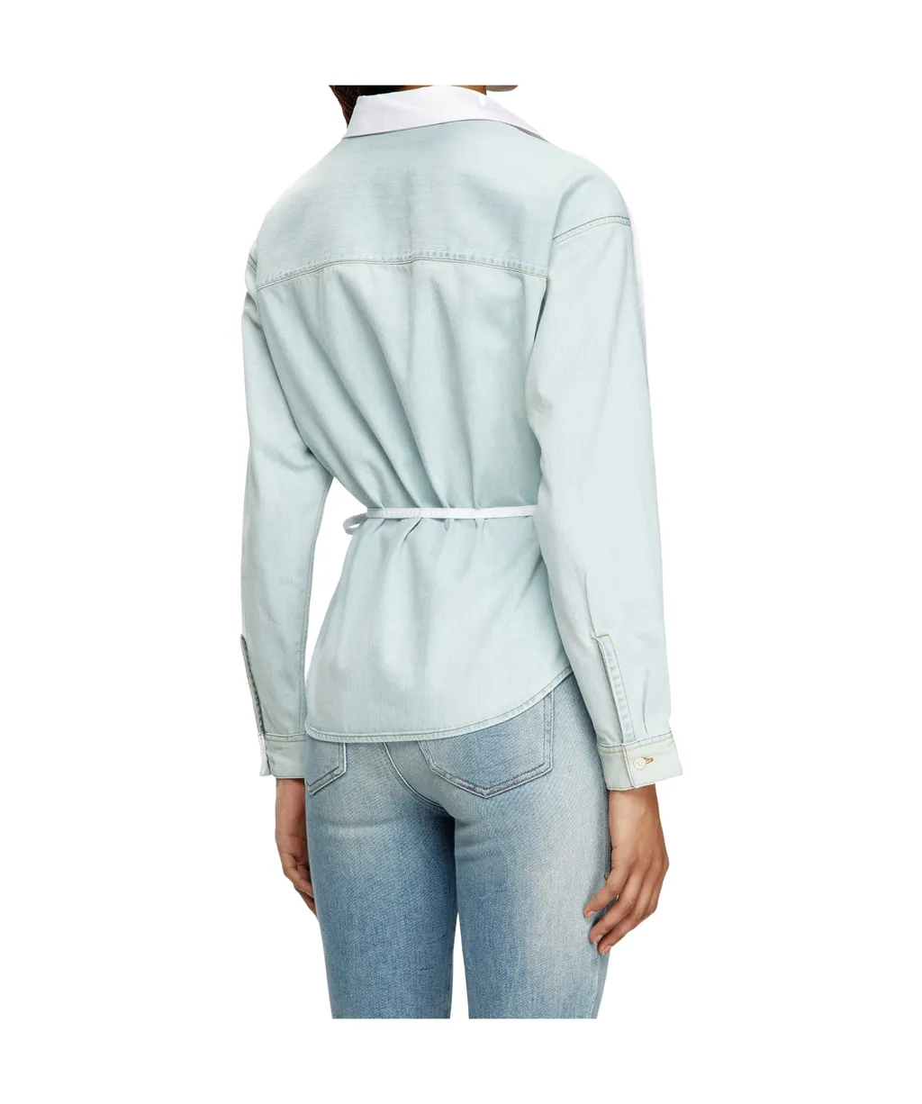 C-Delphi-Den Panelled Wrap Shirt