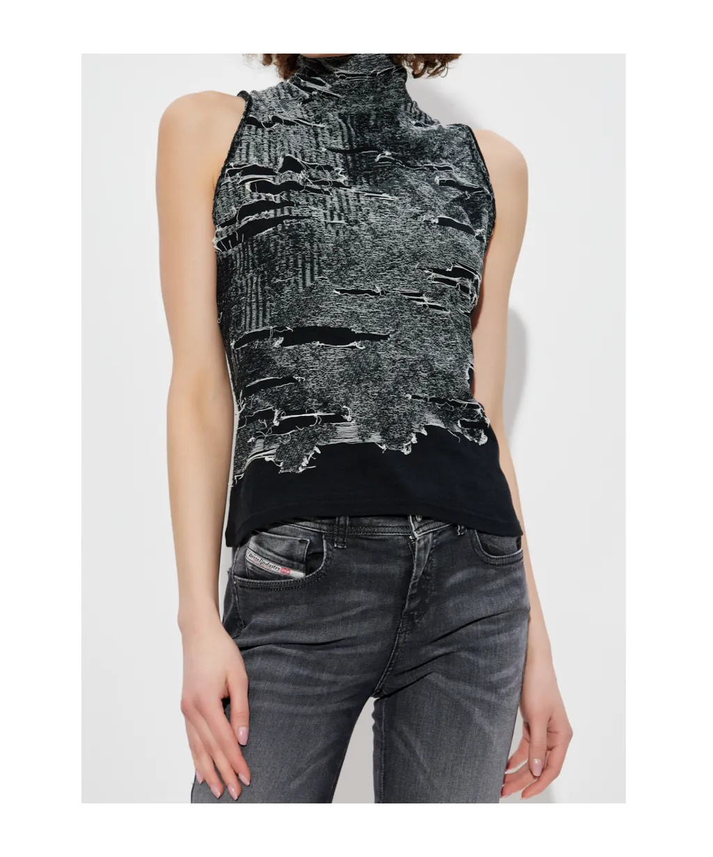 M-Alma Sleeveless Turtleneck Top