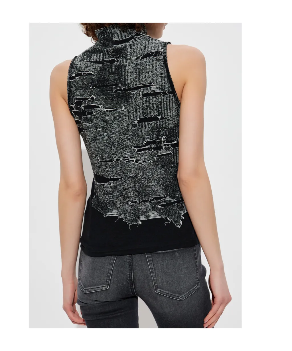 M-Alma Sleeveless Turtleneck Top