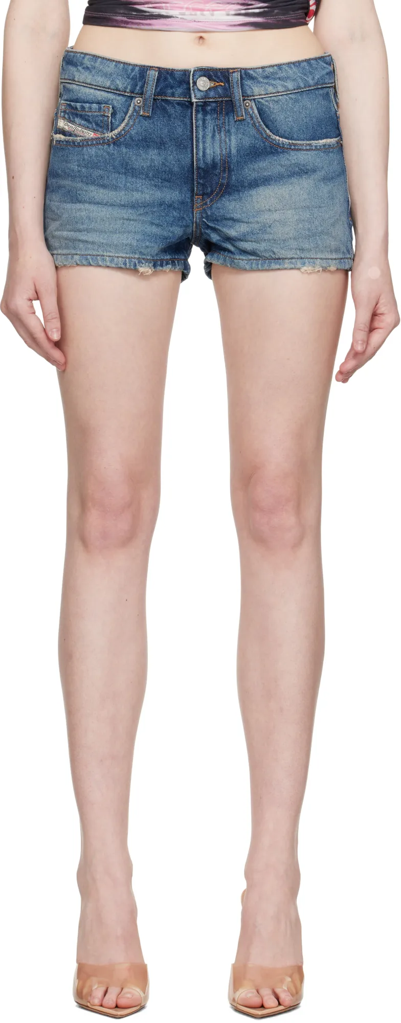 De-Yuba Distressed Denim Shorts