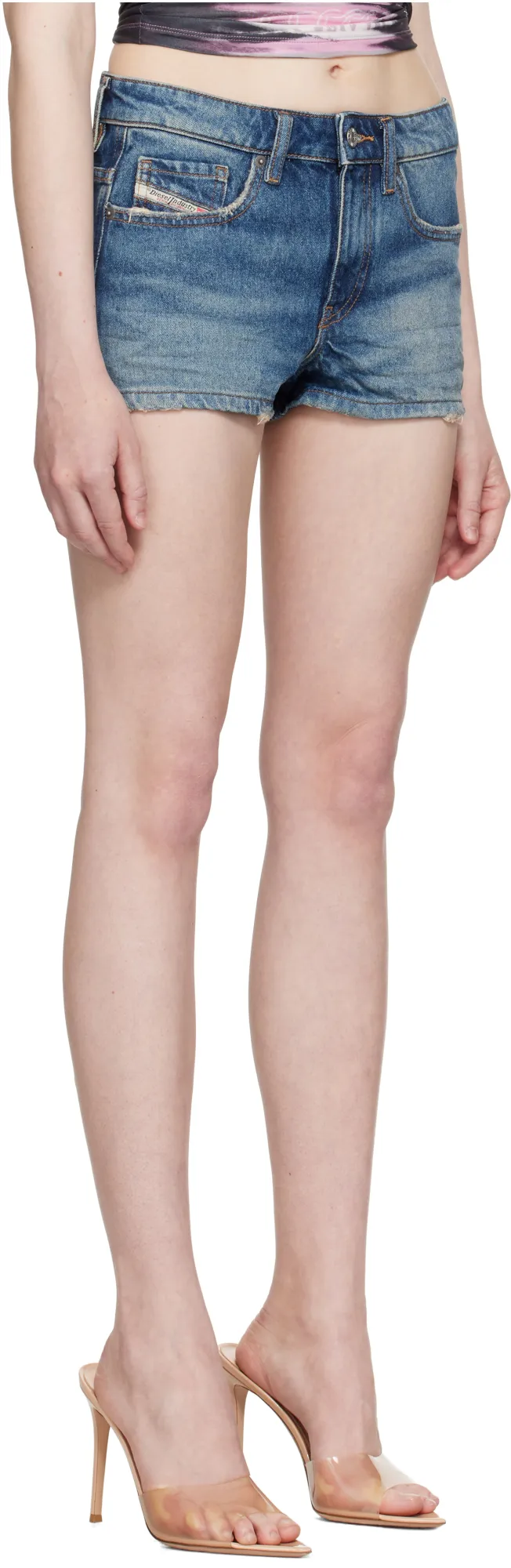 De-Yuba Distressed Denim Shorts
