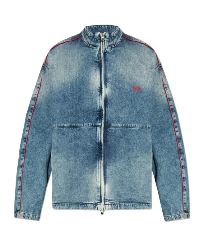 Logo Embroidered Denim Jacket