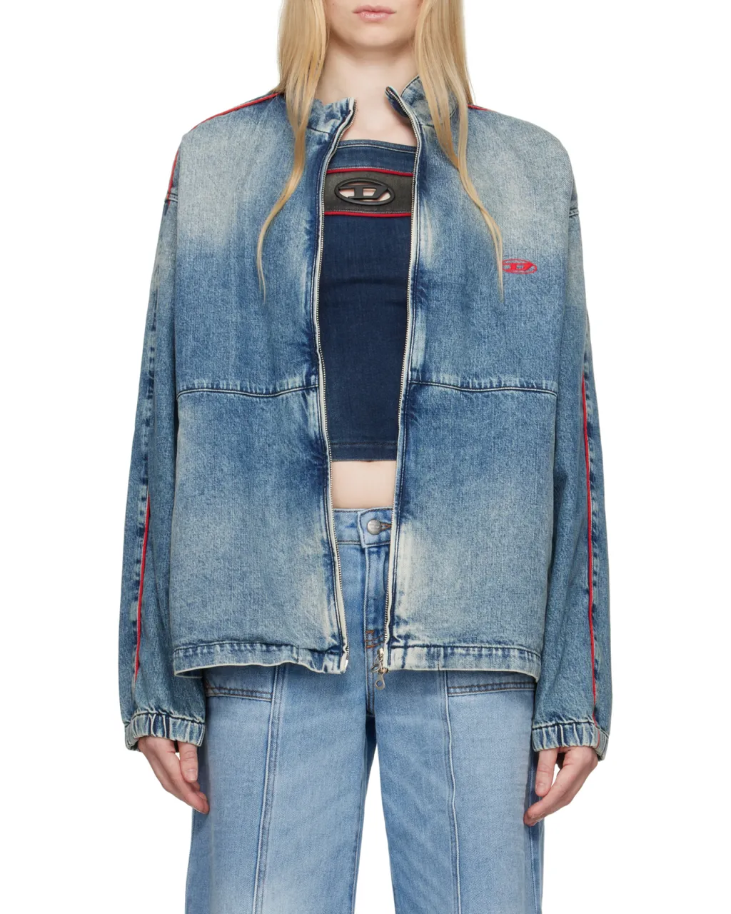 Logo Embroidered Denim Jacket