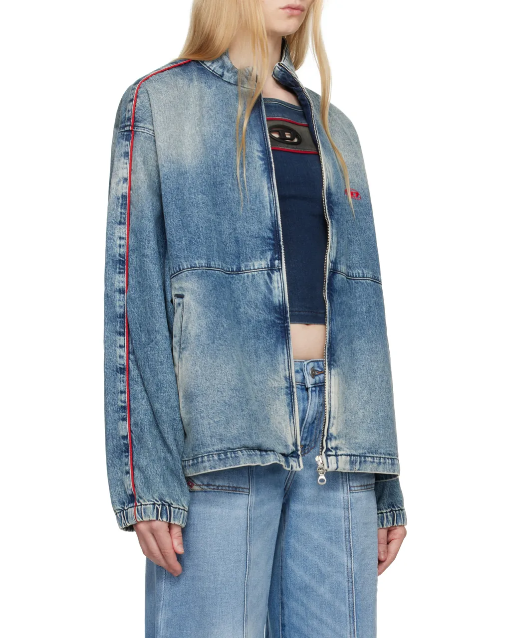 Logo Embroidered Denim Jacket