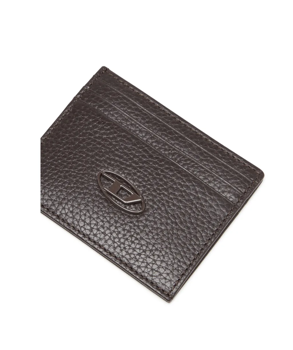 Logo-Plaque Leather Card Holder