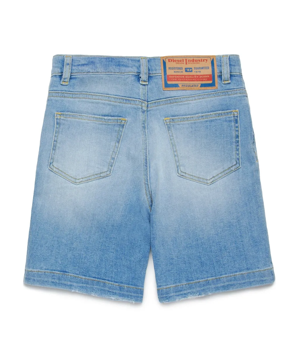 Distressed Denim Shorts