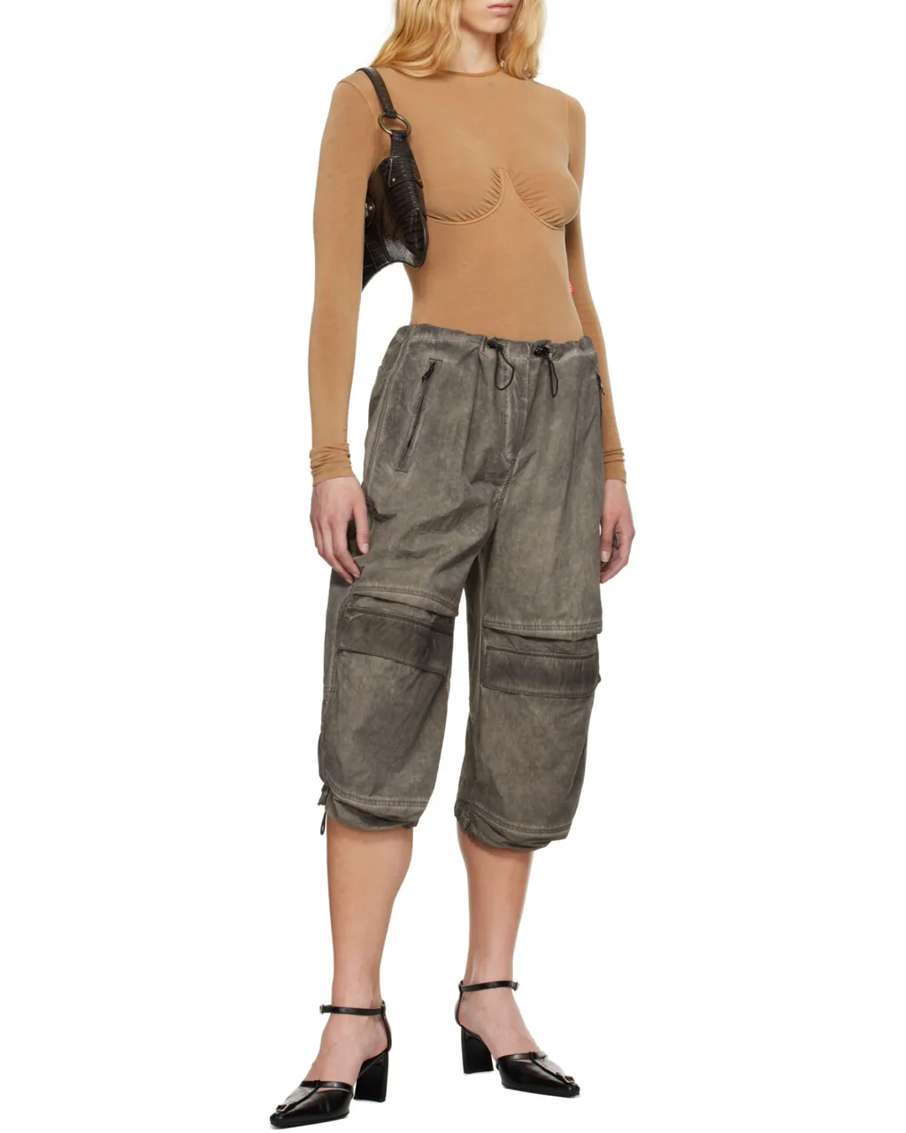 Ruched Long-Sleeved Top